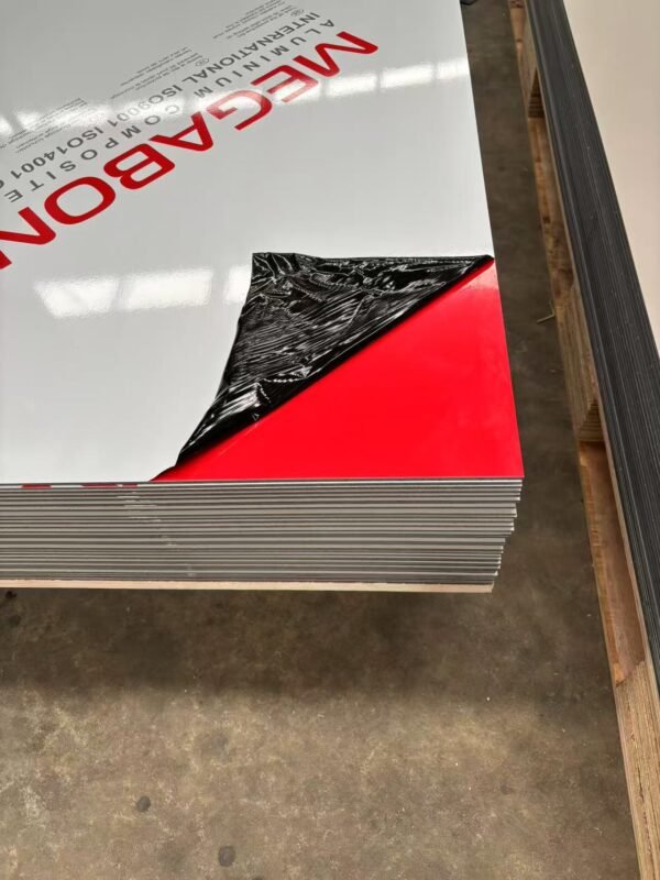 ACM aluminum composite panel 3mm 1220x2440 glossy red.